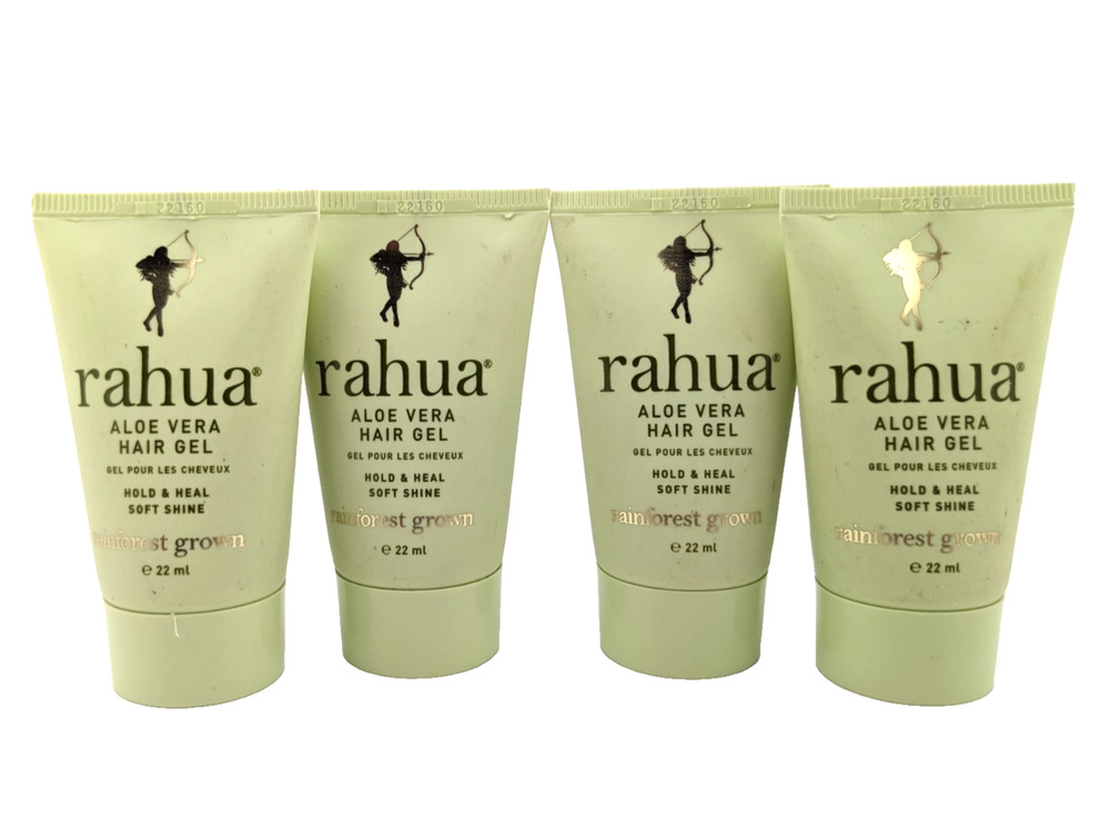 4x Rahua Aloe Vera Hair Gel Hold & Heal Soft Shine 22ml Each Travel Size, Sealed